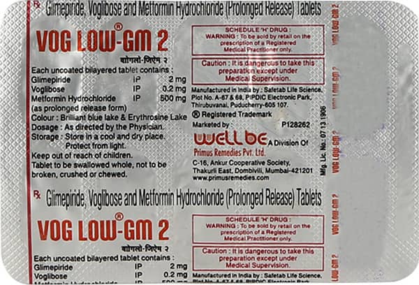Voglow Gm 2Mg Strip Of 10 Tablets