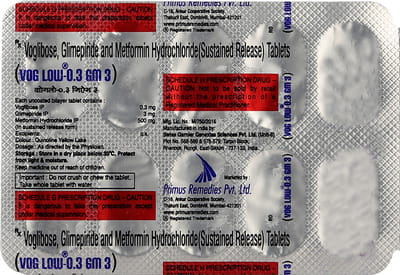 Voglow 0.3mg Gm 3 Strip Of 10 Tablets