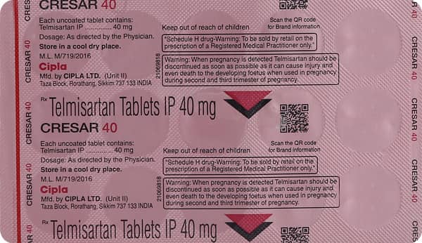 क्रेसर 40एमजी की स्ट्रिप 15 टैबलेट्स