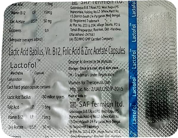 Lactofol Strip Of 10 Capsules
