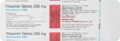 Rifaxigress 200mg Strip Of 10 Tablets