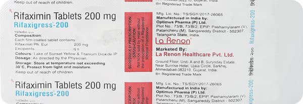 Rifaxigress 200mg Strip Of 10 Tablets