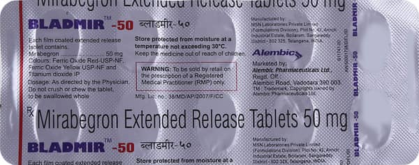 Bladmir 50mg Strip Of 10 Tablets