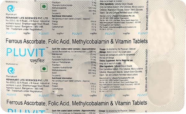 Pluvit Strip Of 10 Tablets