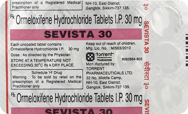 Sevista 30mg Strip Of 15 Tablets