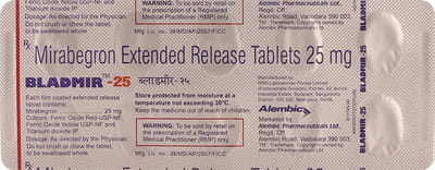 Bladmir 25mg Strip Of 10 Tablets