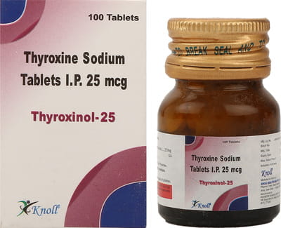 Thyroxinol 25mcg Bottle Of 100 Tablets