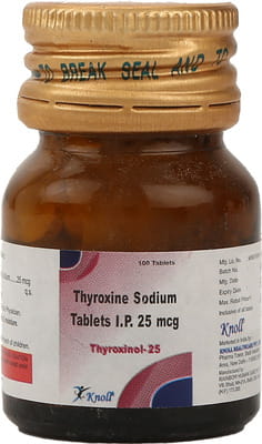 Thyroxinol 25mcg Bottle Of 100 Tablets