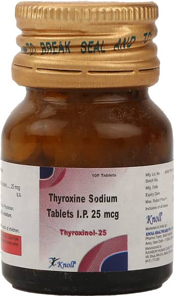 Thyroxinol 25mcg Bottle Of 100 Tablets