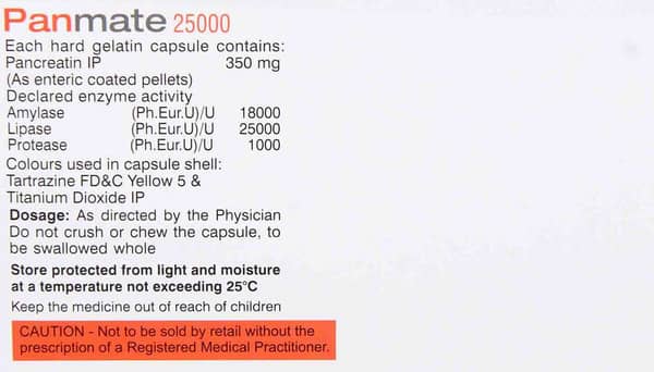 Panmate 25000 Strip Of 10 Capsules