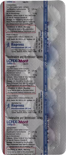 Lcfex Mont Strip Of 10 Tablets