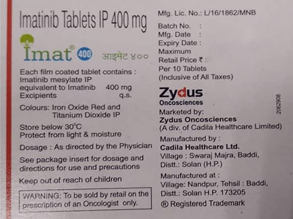 Imat 400mg Strip Of 10 Tablets