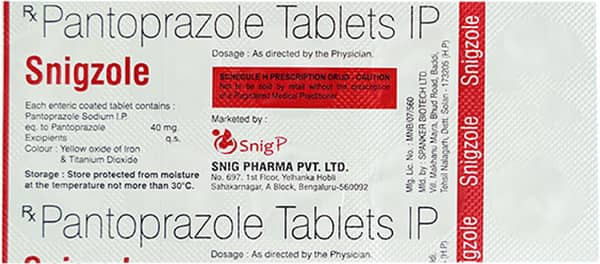 Snigzole 40mg Strip Of 10 Tablets