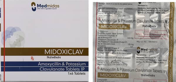 Midoxiclav 625Mg Strip Of 6 Tablets