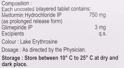 Glimisave M 3mg/750mg Strip Of 15 Tablets