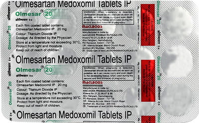 Olmesar 20mg Strip Of 15 Tablets