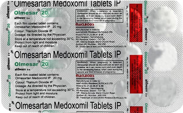 ओलमेसर 20 टैबलेट