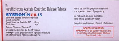 Sysron Ncr 15mg Strip Of 5 Tablets