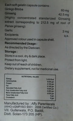 Bilogin Strip Of 10 Capsules
