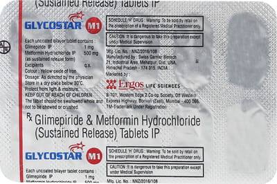Glycostar M 1mg Strip Of 10 Tablets
