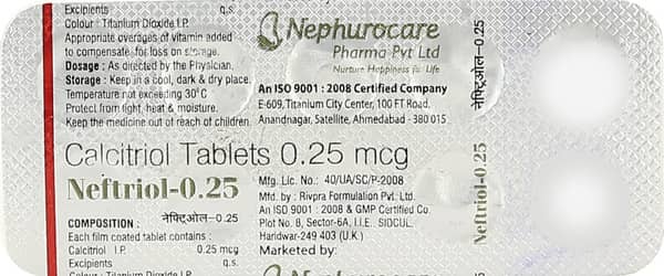 Neftriol 0.25Mcg Strip Of 10 Tablets