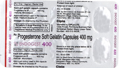 Endogest 400mg Strip Of 10 Capsules