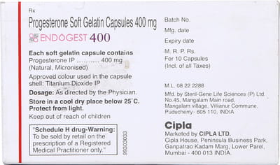 Endogest 400mg Strip Of 10 Capsules