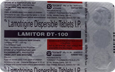 Lamitor Dt 100mg Strip Of 15 Tablets