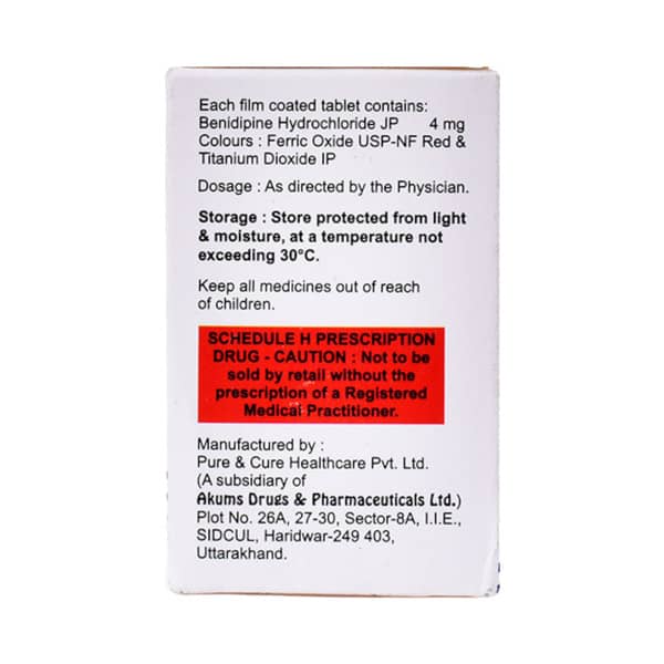 Benipres 4mg Bottle Of 30 Tablets