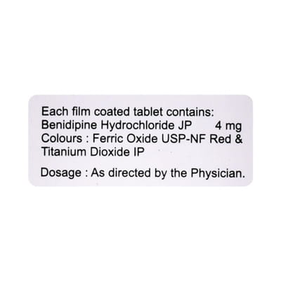 Benipres 4mg Bottle Of 30 Tablets