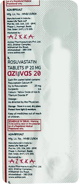 Azuvas 20mg Strip Of 10 Tablets