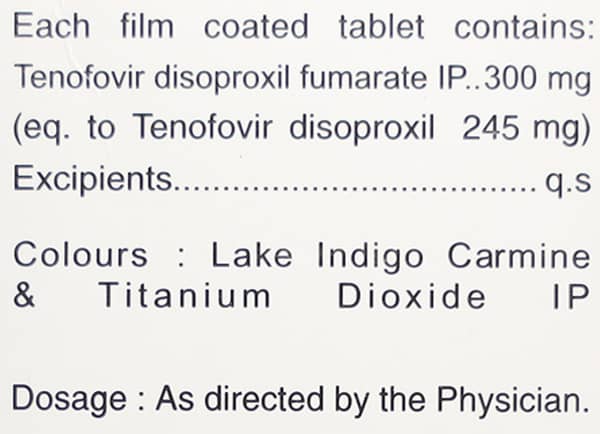Tenof 300mg Bottle Of 30 Tablets