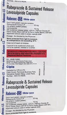 Rabesec Ls 75/20 Strip Of 10 Capsules