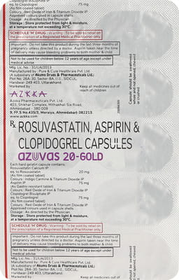 Azuvas Gold 20mg Strip Of 10 Capsules