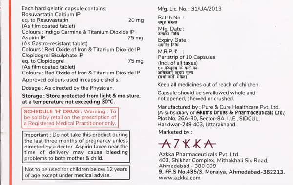 Azuvas Gold 20Mg Strip Of 10 Capsules