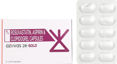 Azuvas Gold 20mg Strip Of 10 Capsules