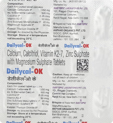 Dailycal Ok Strip Of 15 Tablets