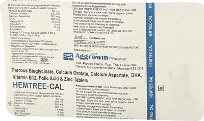 Hemtree Cal Strip Of 10 Tablets