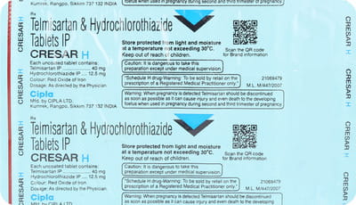 Cresar H 40mg/12.5mg Strip Of 15 Tablets