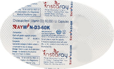 Raymin D3 60k Strip Of 4 Softgel Capsules
