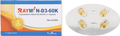 Raymin D3 60k Strip Of 4 Softgel Capsules