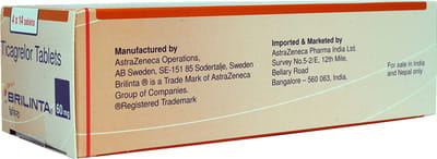 Brilinta 60mg Strip Of 14 Tablets