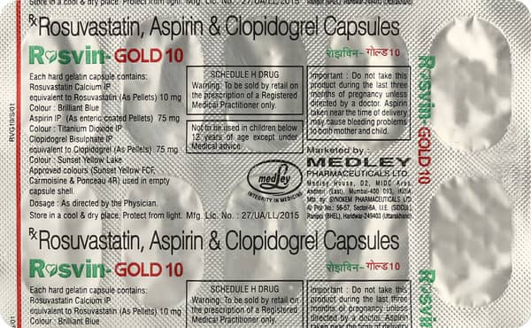 Rosvin Gold 10Mg Strip Of 10 Capsules