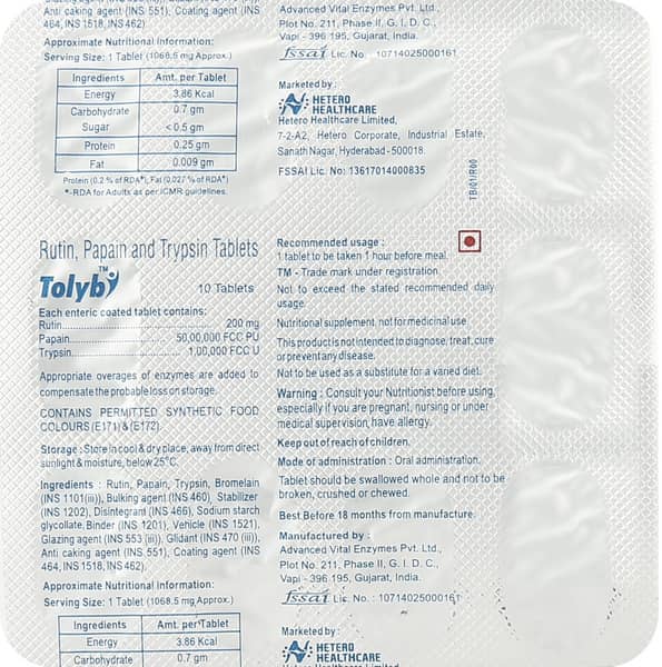 Tolyb Strip Of 10 Tablets