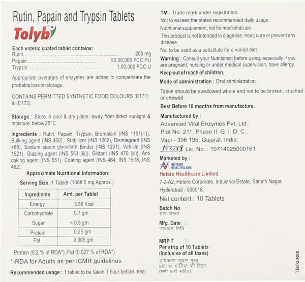 Tolyb Strip Of 10 Tablets