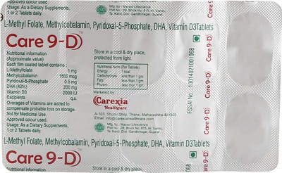 Care 9 D Strip Of 10 Tablets