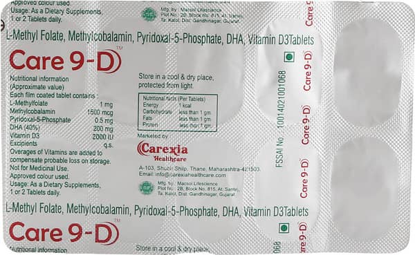 Care 9 D Strip Of 10 Tablets