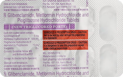 New Triglucored Forte Strip Of 10 Tablets