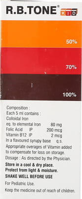 R B Tone Kid Bottle Of 100ml Syrup