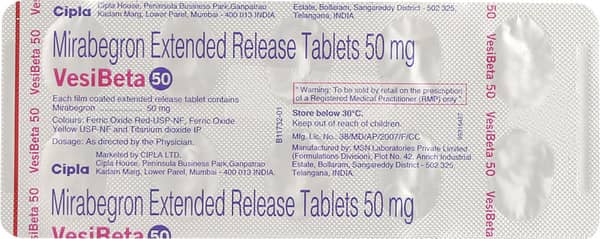 Vesibeta 50mg Strip Of 10 Tablets